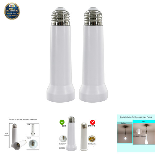 Light socket extender e26 e27 - socket,