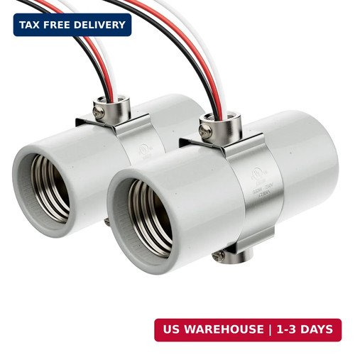 Dual bulb socket listed - bulb, socket,