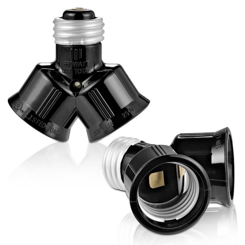 Double light socket adapter - light,