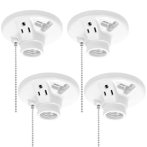 Pack porcelain light socket - 4,